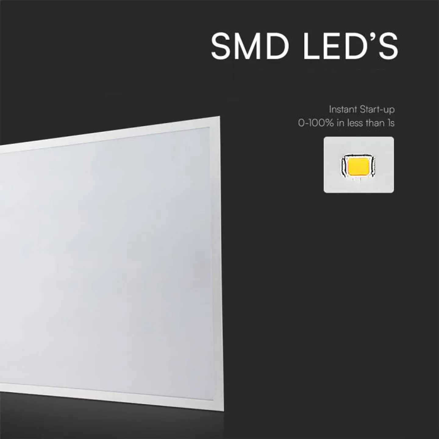 Painel Blacklit 40W LED 595x595mm Driver Philips 6500K 120LM/W V-TAC 5