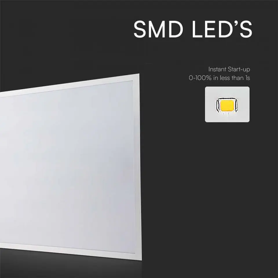 Painel Blacklit 40W LED 595x595mm Driver Philips 6500K 120LM/W V-TAC 5
