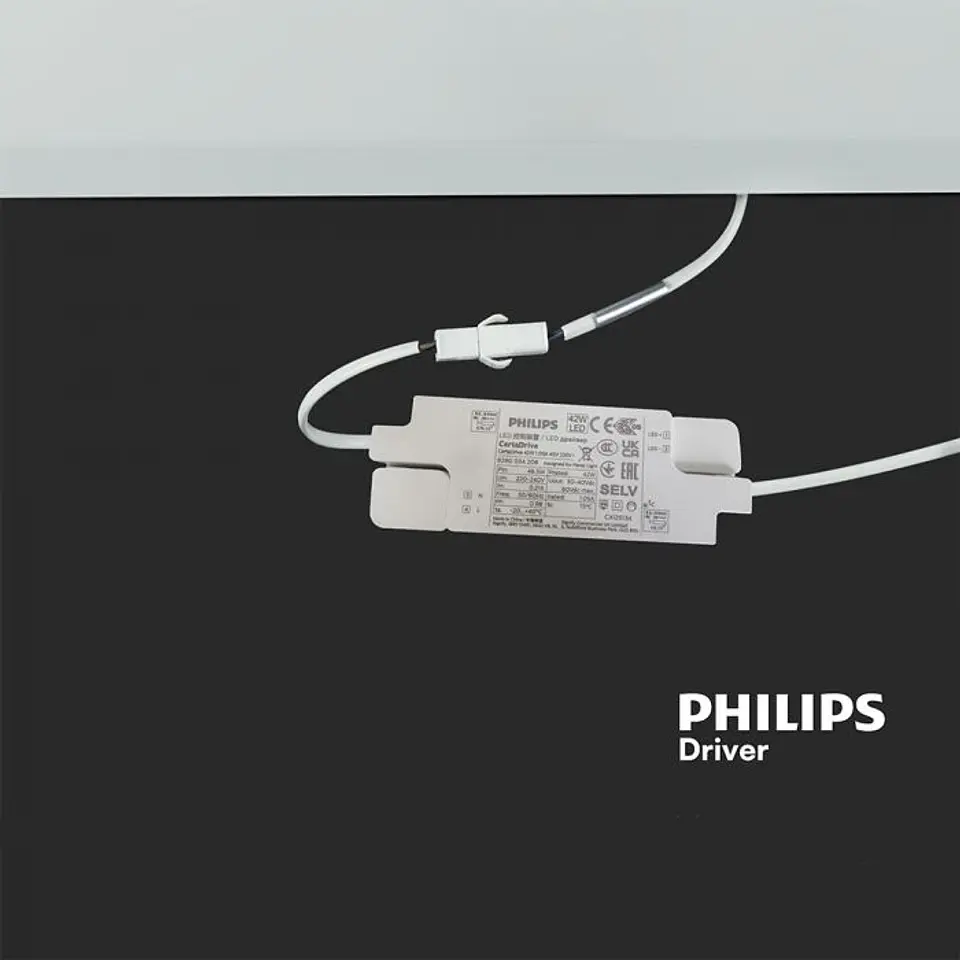 Painel Blacklit 40W LED 595x595mm Driver Philips 6500K 120LM/W V-TAC 7
