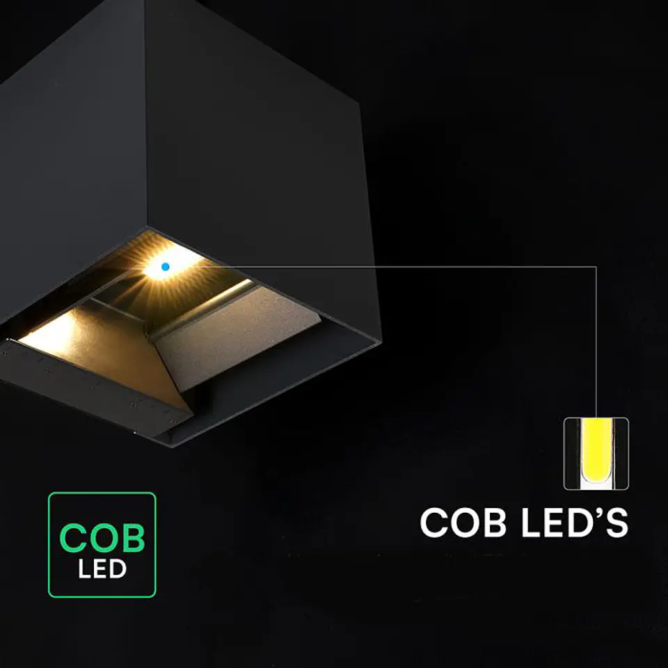 Wall lamp LED solar 9W with PIR sensor 3IN1 IP65 Black V-TAC 6