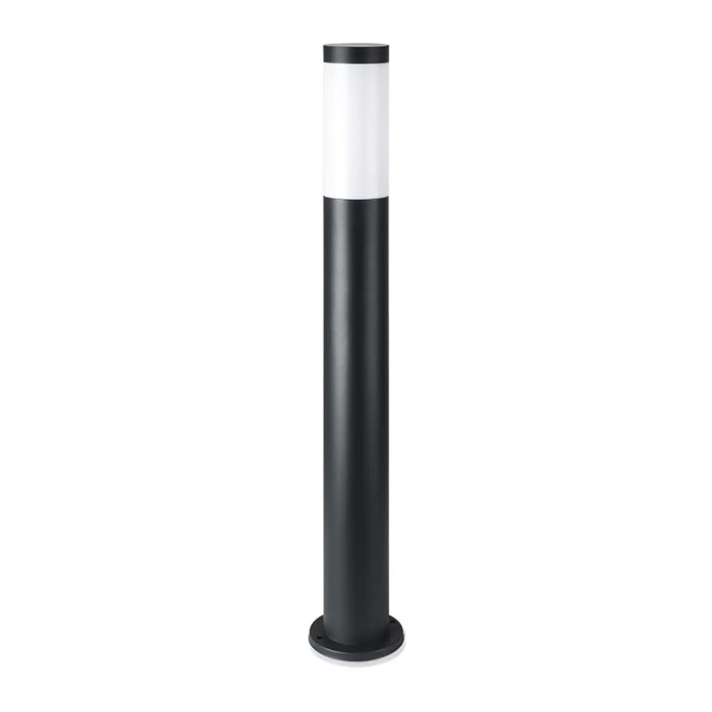 Baliza c/lâmpada (E27) 800mm IP44 aço inoxidável preta V-TAC 1