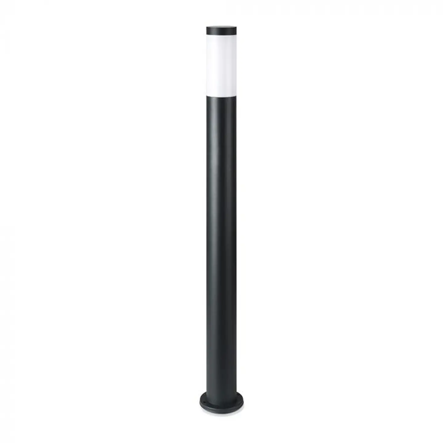 Baliza c/lâmpada (E27) 1100mm IP44 aço inoxidável preta V-TAC 1