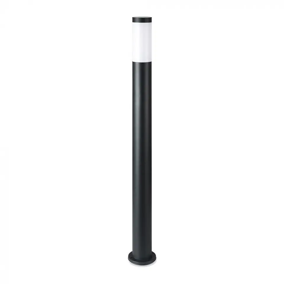 Baliza c/lâmpada (E27) 1100mm IP44 aço inoxidável preta V-TAC 1