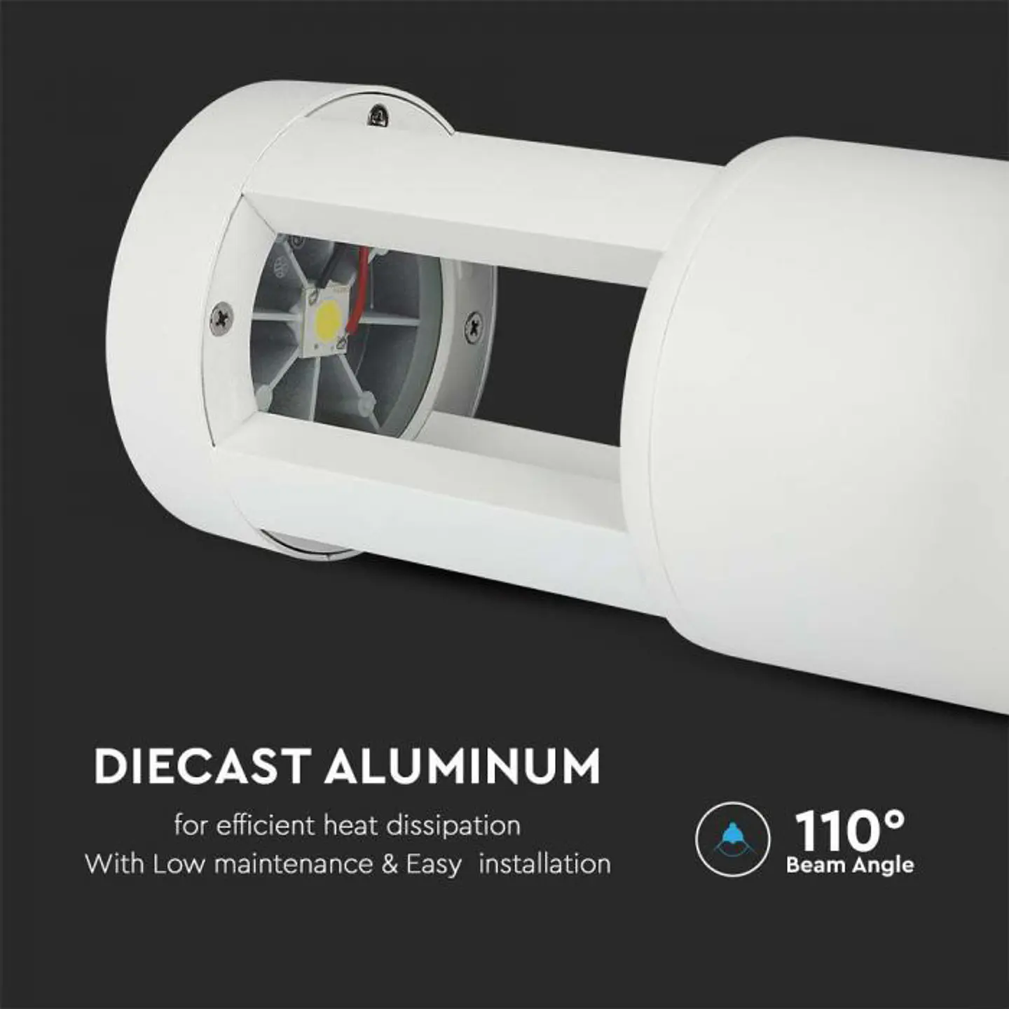 Baliza con bombilla LED 250mm 10W blanco V-TAC 5