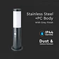 Bollard with lamp (E27) and PIR sensor 450mm stainless steel IP44 grey V-TAC - thumbnail 3