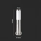Bollard with lamp (E27) and PIR sensor 450mm stainless steel IP44 satin nickel V-TAC - thumbnail 2
