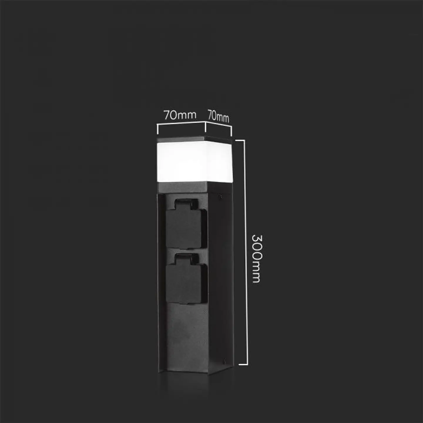 Garden column with lamp and 2 sockets IP44 V-TAC 2