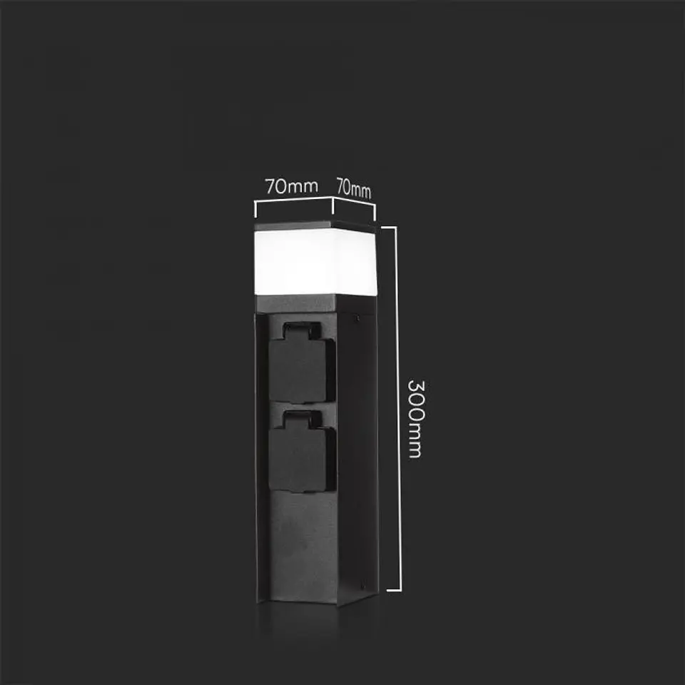 Garden column with lamp and 2 sockets IP44 V-TAC 2