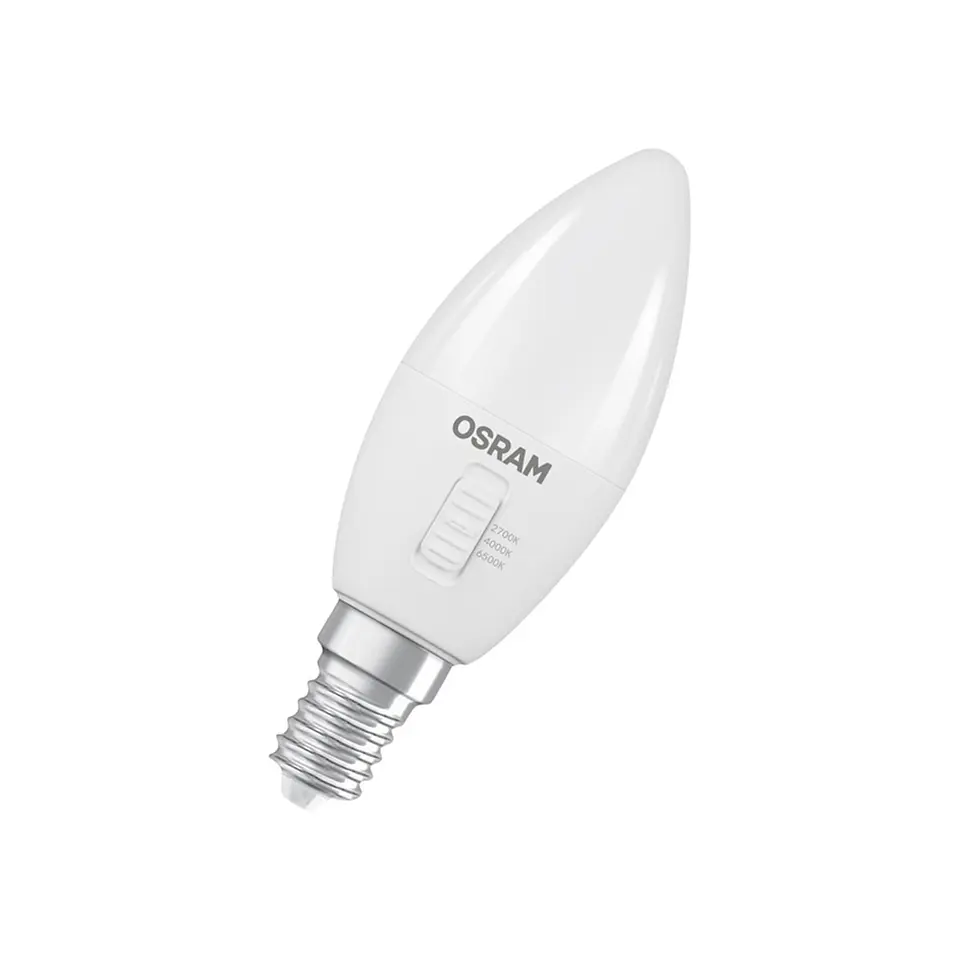 Lâmpada LED Classic B40 DIM CCT Select 4.9W 827/840/865 E14 frosted Ledvance 1