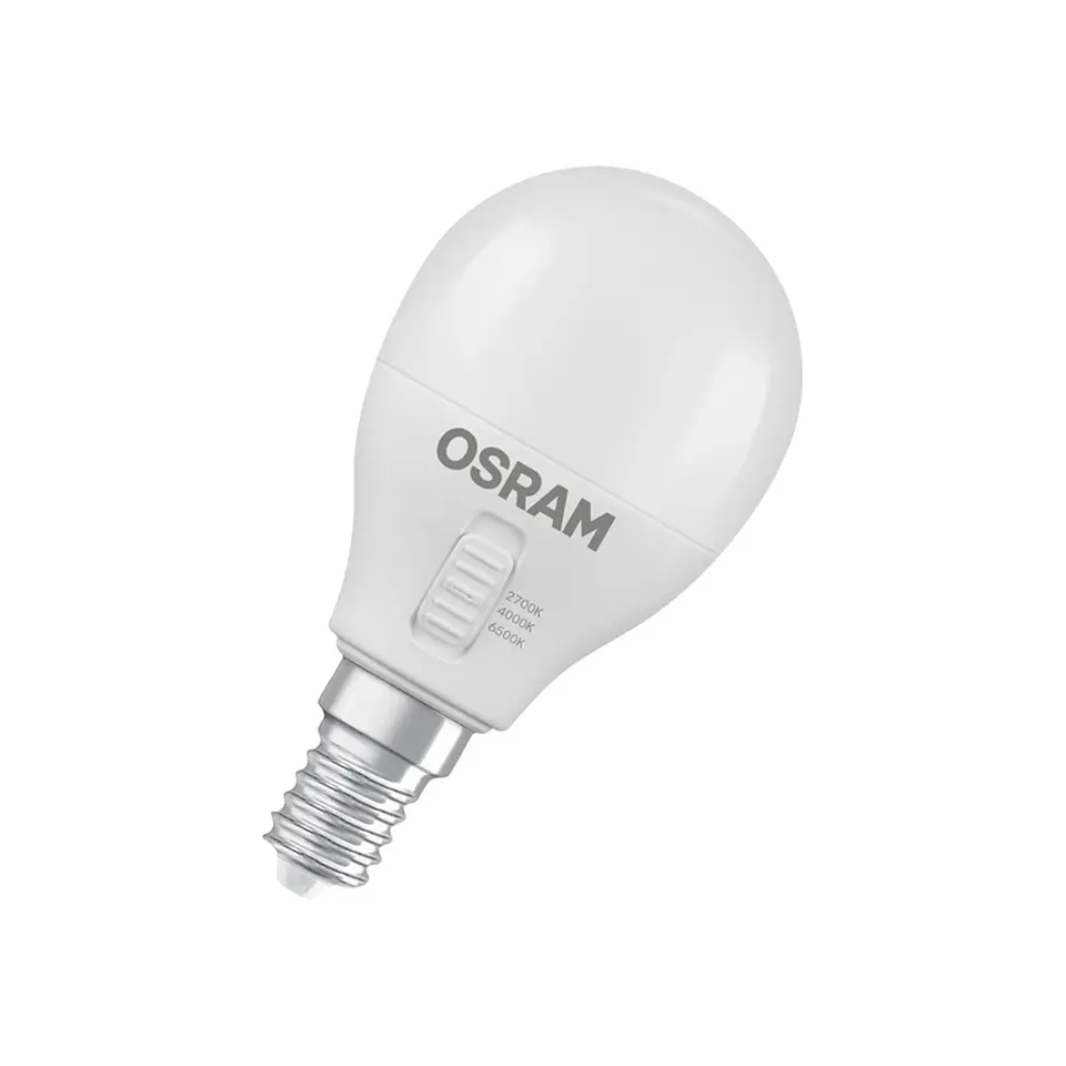 Lâmpada LED Classic P40 DIM CCT Select 4.9W 827/840/865 E14 frosted Ledvance 1
