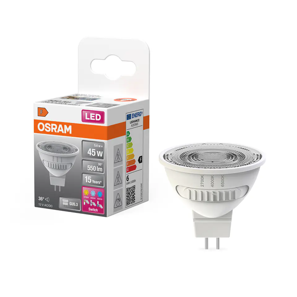Bombilla LED Star MR16 45 CCT Select 5.6W 827/840/865 GU5.3 36° Ledvance 3