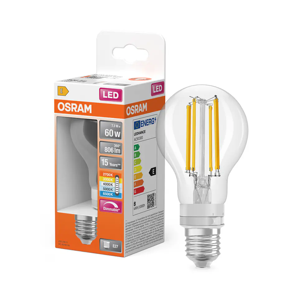 Lâmpada LED Superstar Plus Classic A 60 5 CCT Select 7.3W 827/830/840/850/865 E27 Ledvance 3