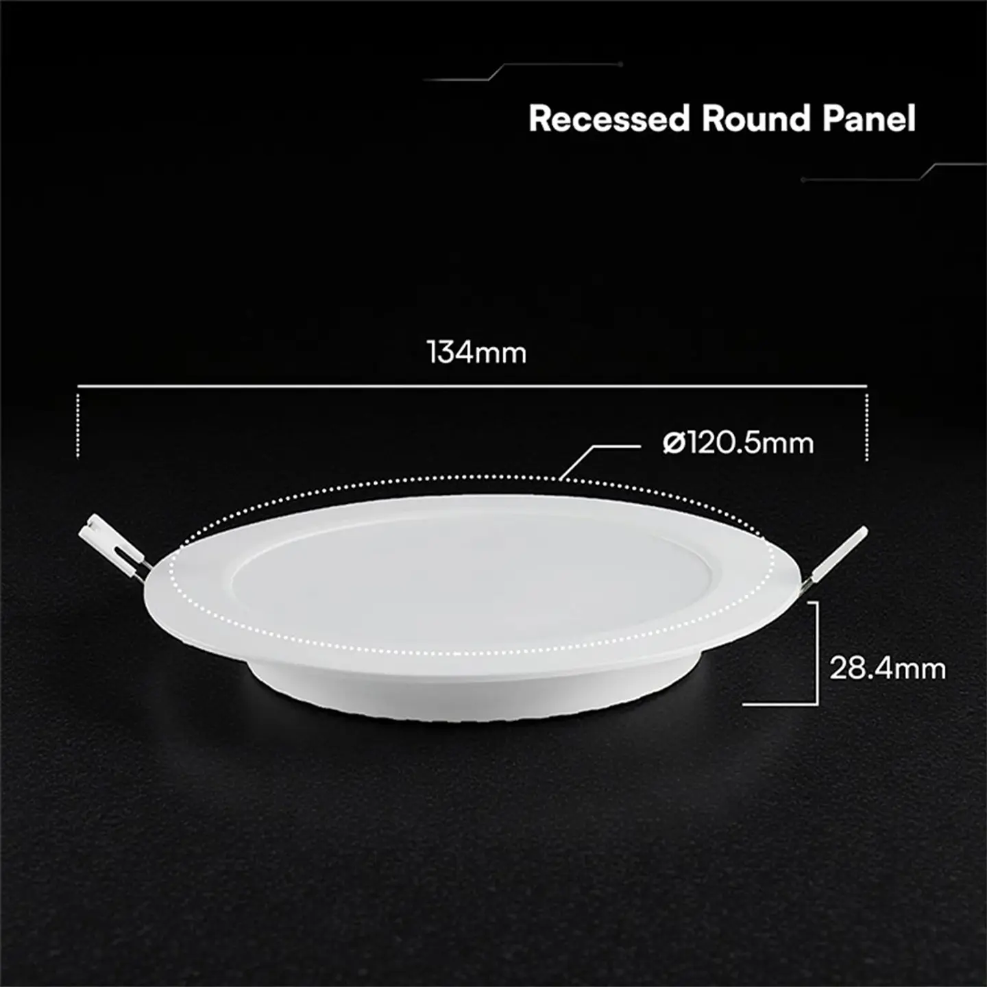 Round recessed downlight 6W V-TAC 3CCT 2