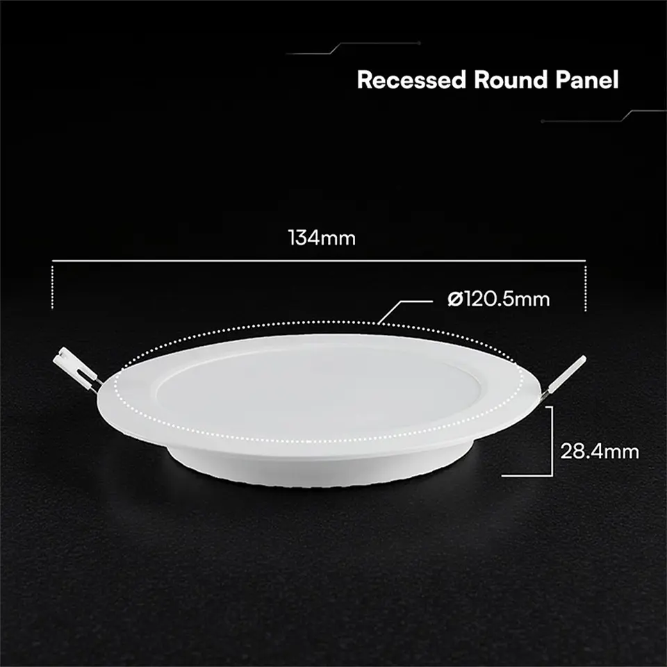 Round recessed downlight 6W V-TAC 3CCT 2