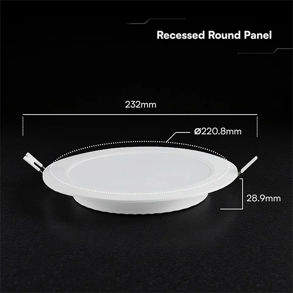 Round recessed downlight 18W V-TAC 3CCT 2