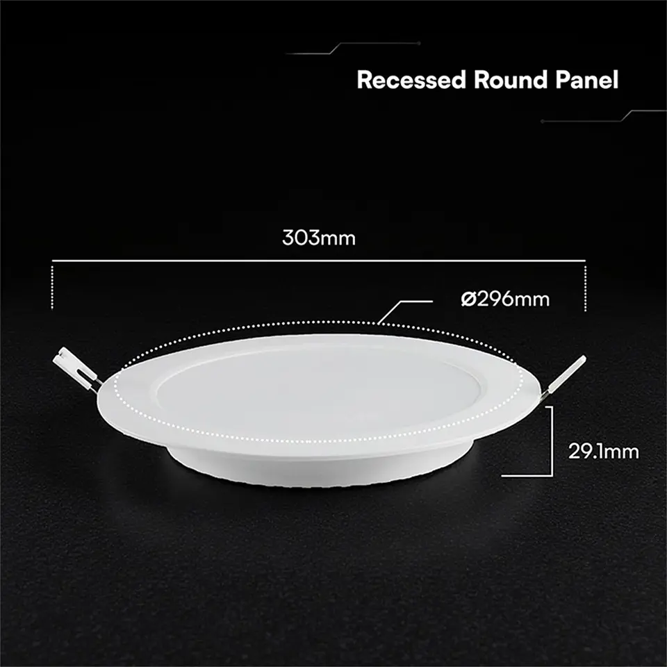 Round recessed downlight 24W V-TAC 3CCT 2