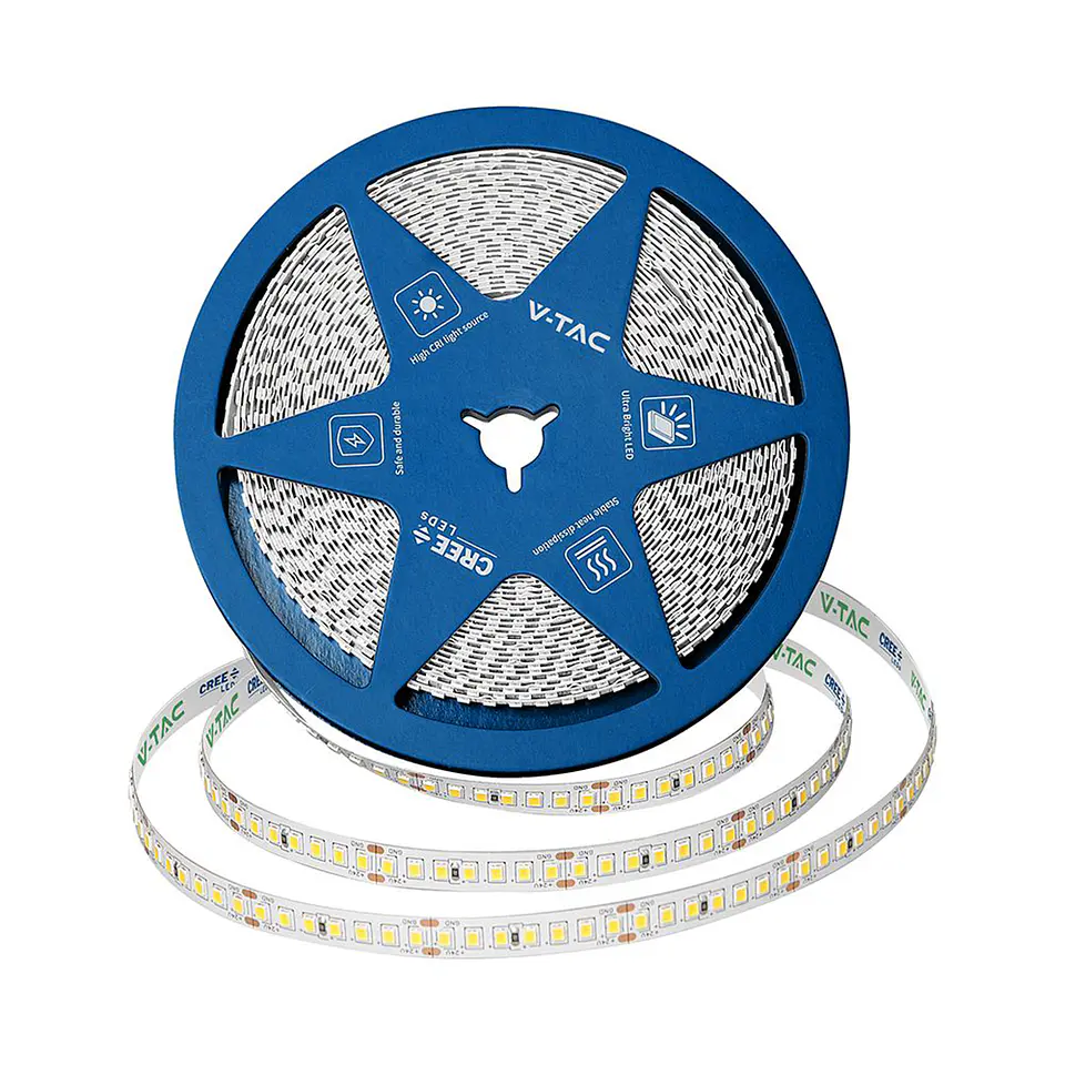 Fita LED SMD 2835-CREE 168 12W/M 24V IP20 Double PCB V-TAC  1