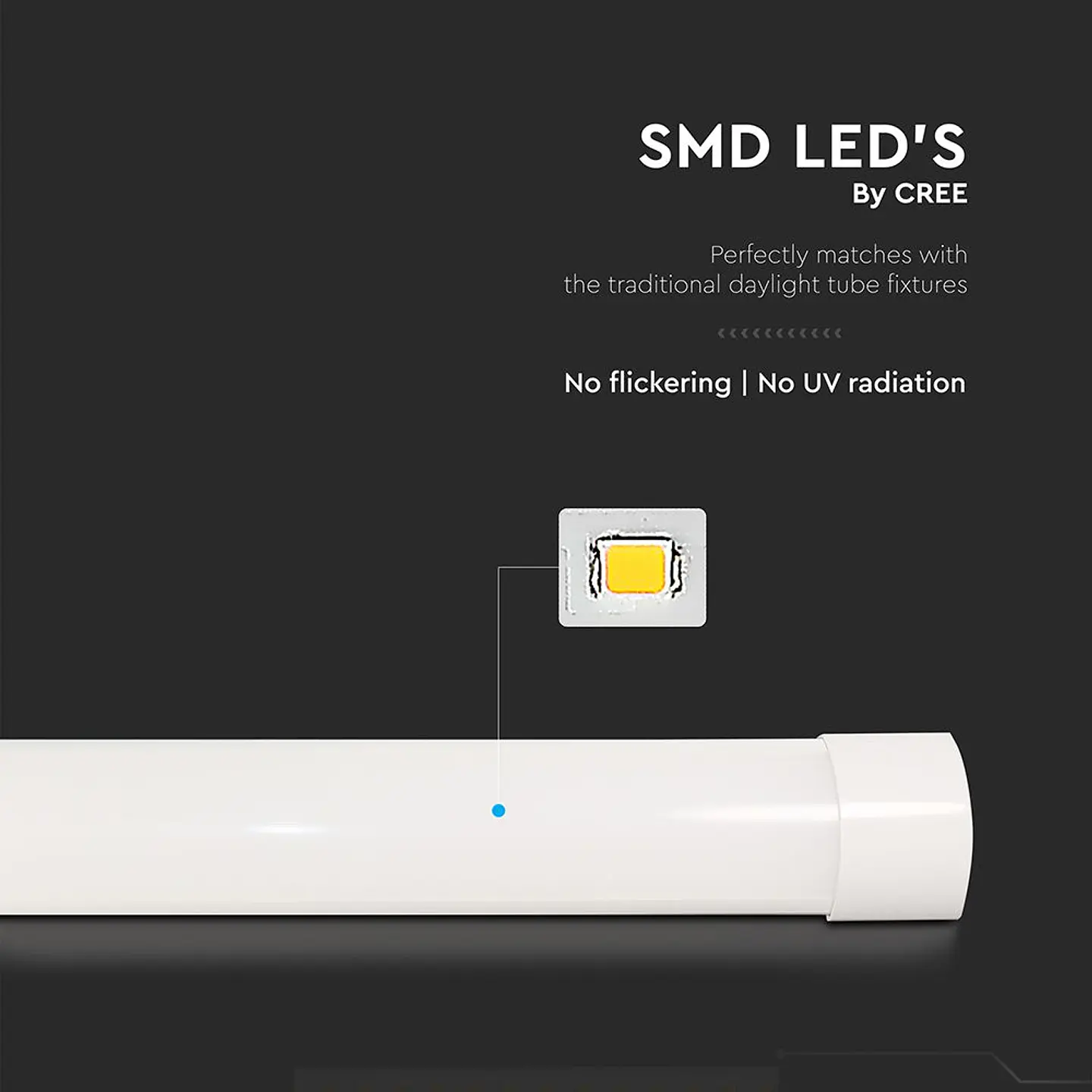 LED Prismatic Luminaire CHIP CREE 20W 4000K 600mm V-TAC 3