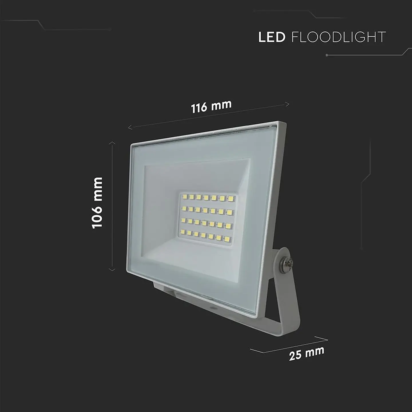 Floodlight LED SMD 20W IP65 White Body V-TAC 2
