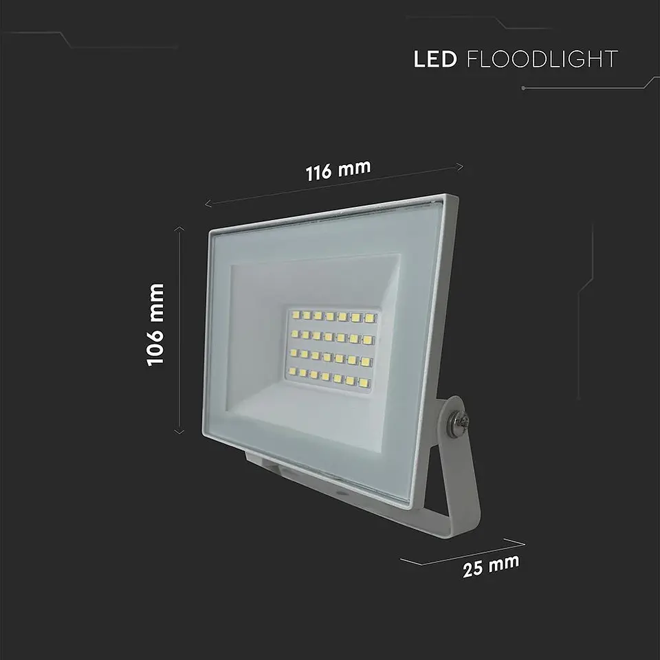 Floodlight LED SMD 20W IP65 White Body V-TAC 2