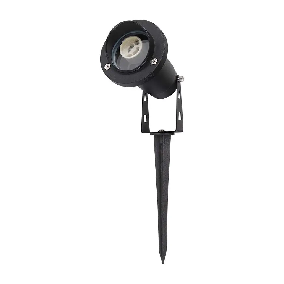 Projetor estaca de jardim para lâmpada GU10 Preto V-TAC 1