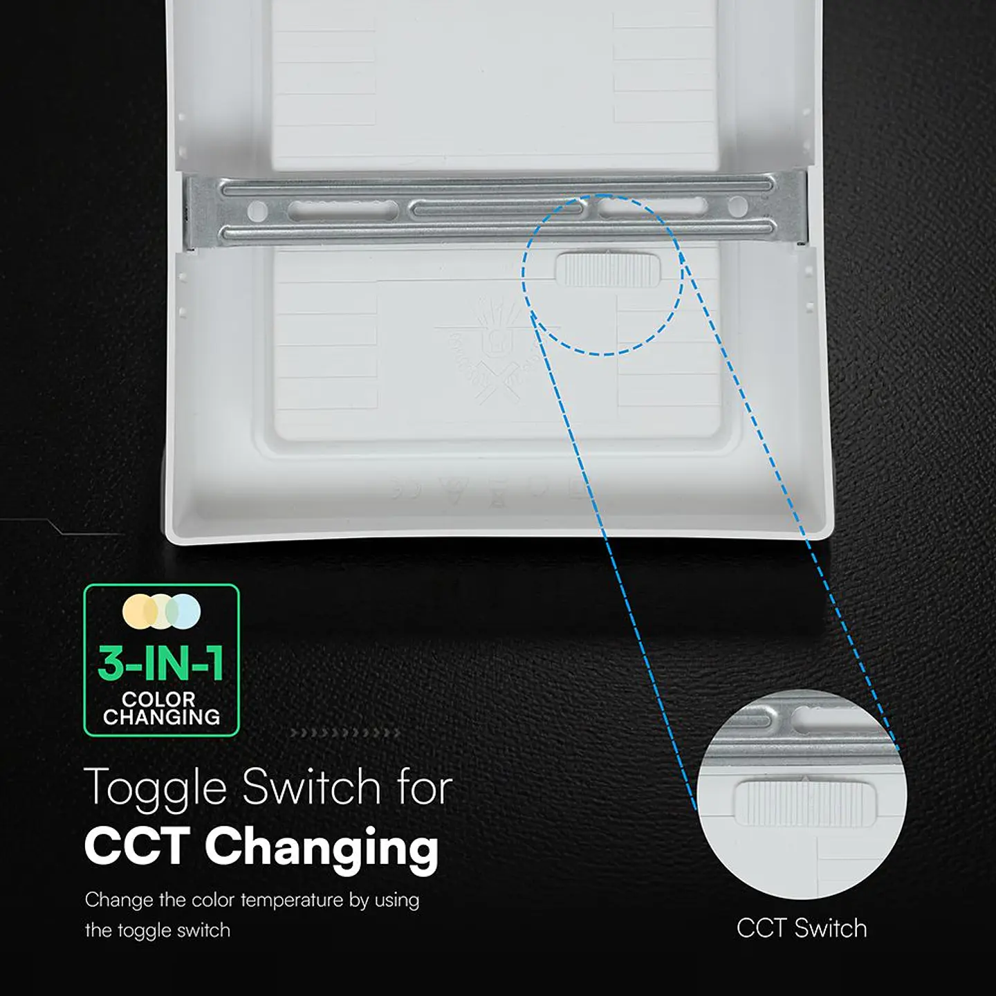Square Surface-Mounted Downlight with CREE Chip 24W 3CCT V-TAC 3