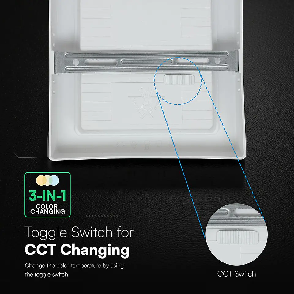 Square Surface-Mounted Downlight with CREE Chip 24W 3CCT V-TAC 3