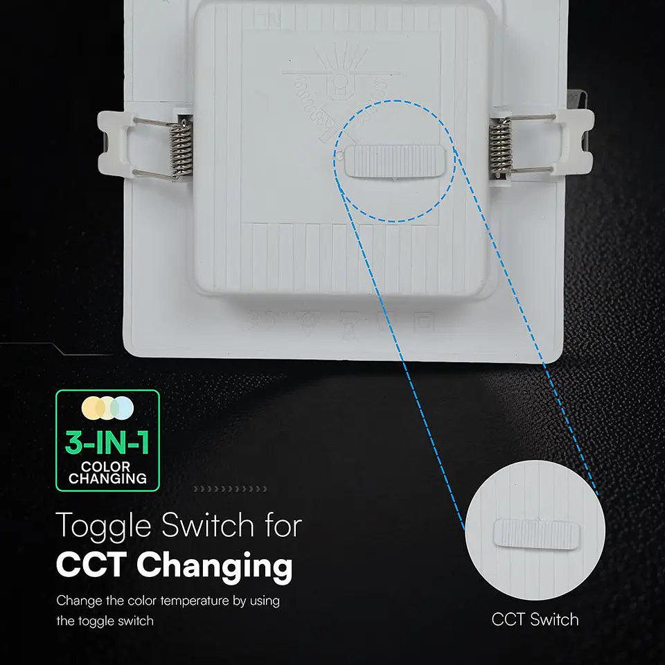 Square Recessed Downlight 18W 3CCT V-TAC 3