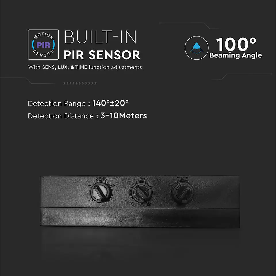 Proyector LED con sensor PIR 10W 4000K chip Samsung blanco V-TAC 4