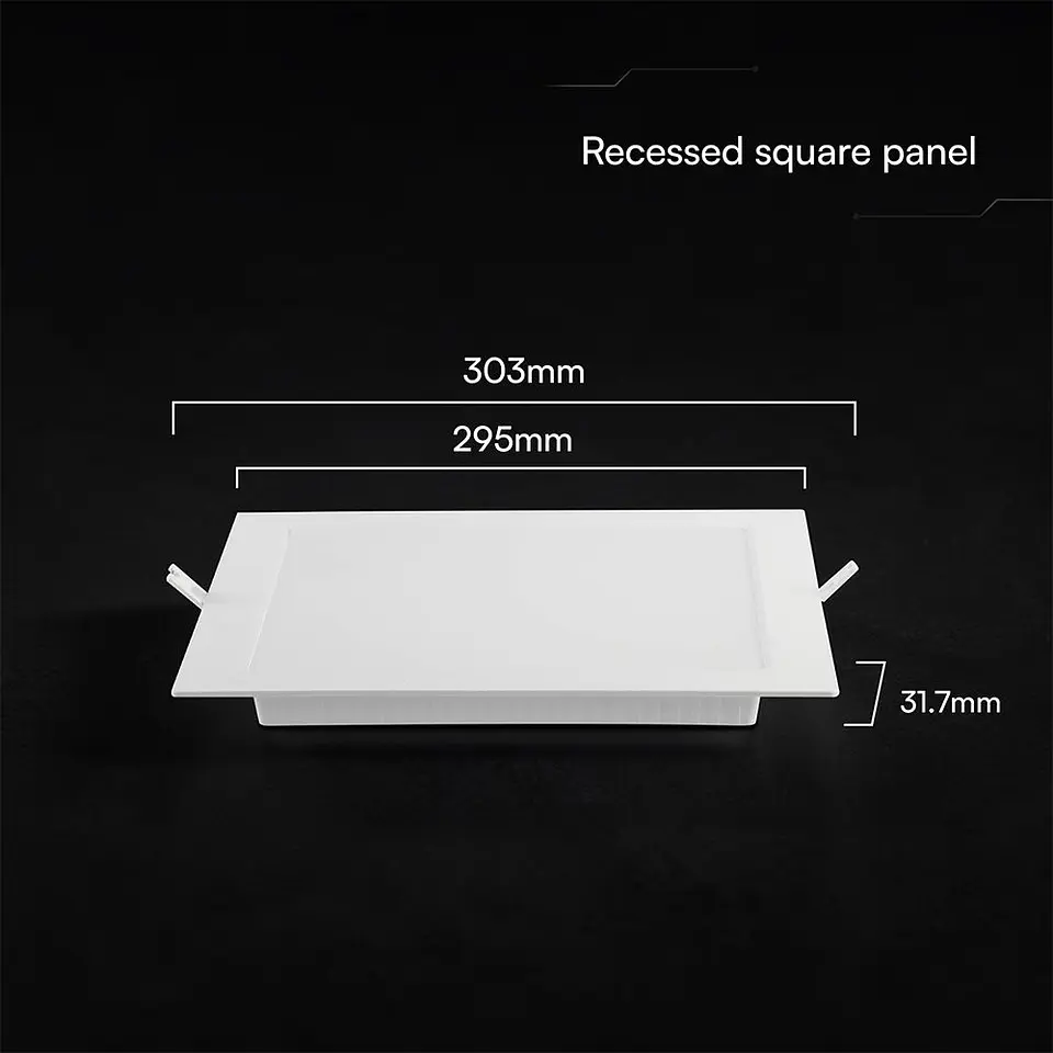 Downlight de encastrar quadrado 24W 3CCT chip CREE V-TAC 3