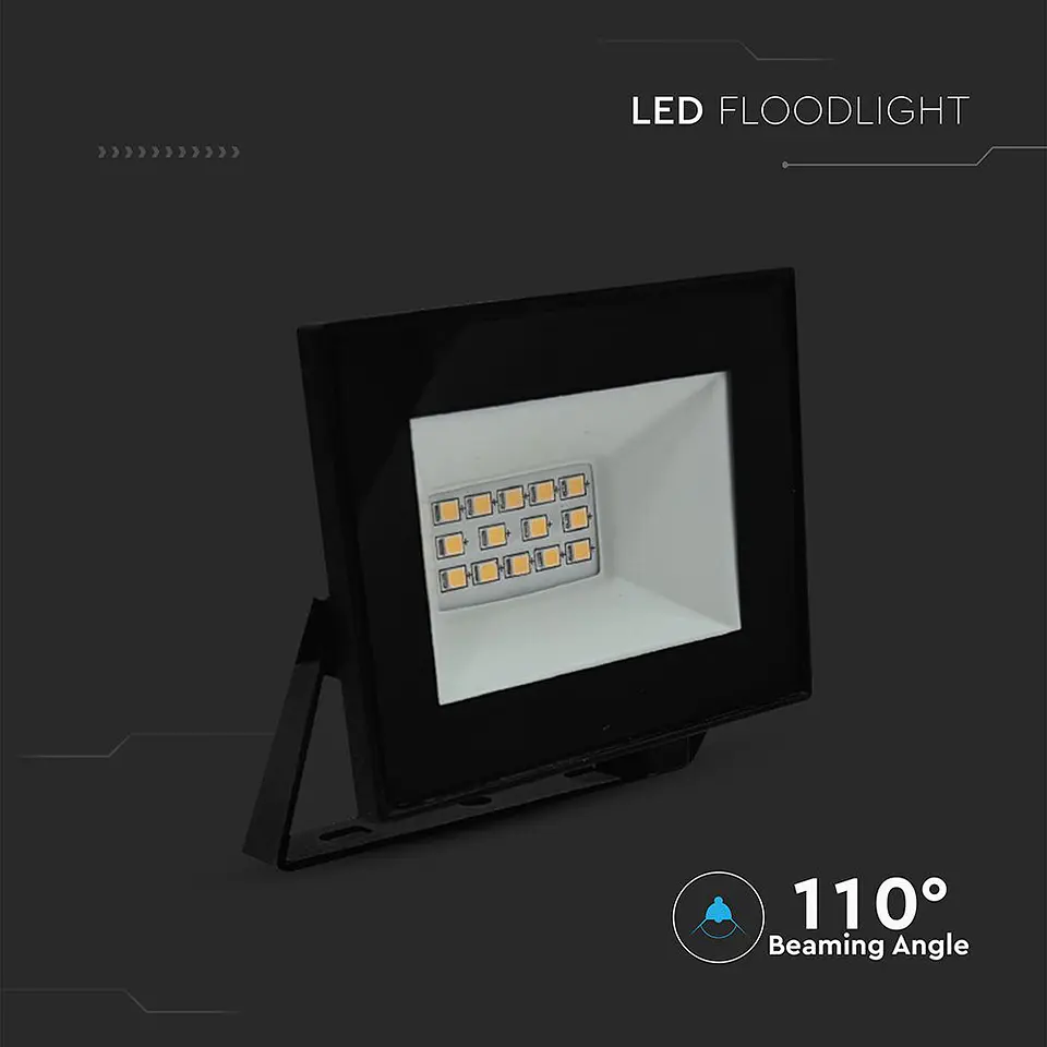 Projetor LED SMD 10W corpo preto V-TAC 3