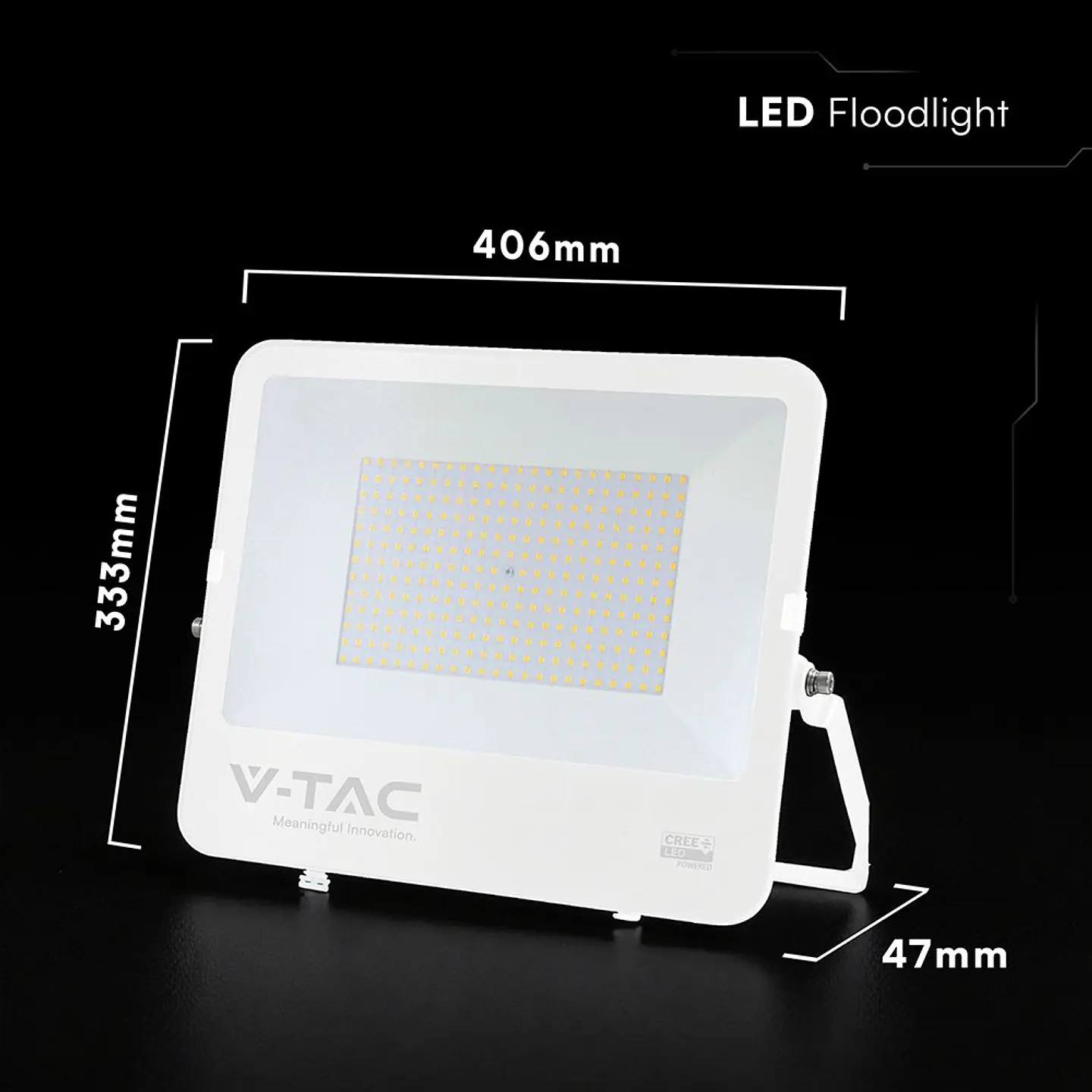 Projetor LED chip CREE 200W 4000K 135LM/W corpo branco V-TAC 2