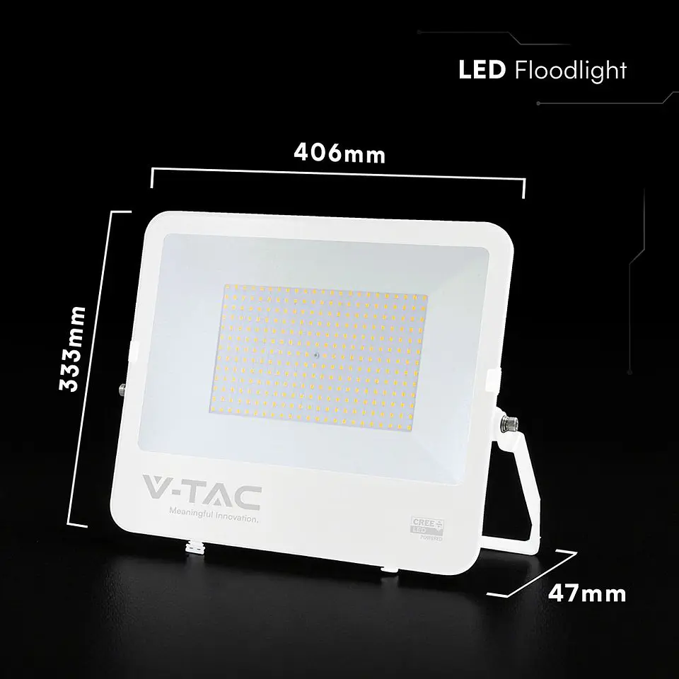 Projetor LED chip CREE 200W 4000K 135LM/W corpo branco V-TAC 2