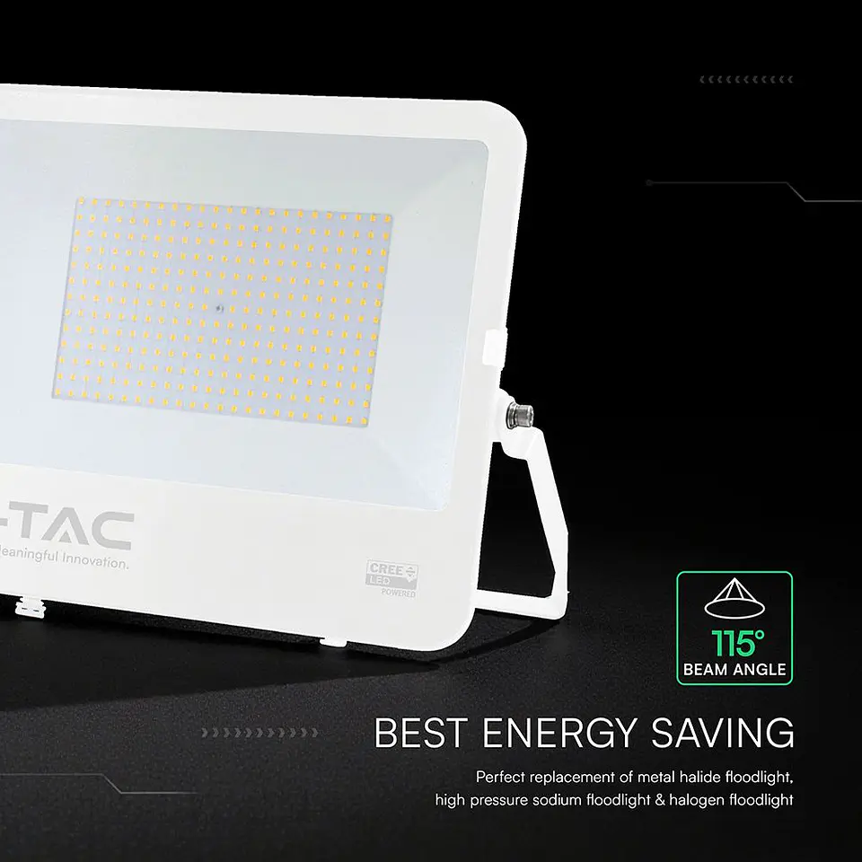 Projetor LED chip CREE 200W 4000K 135LM/W corpo branco V-TAC 4