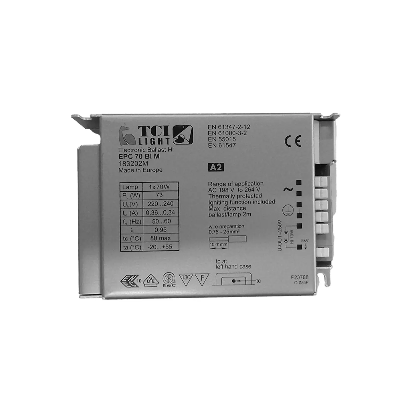 Electronic control gear EPC 70 BI M TCI 1