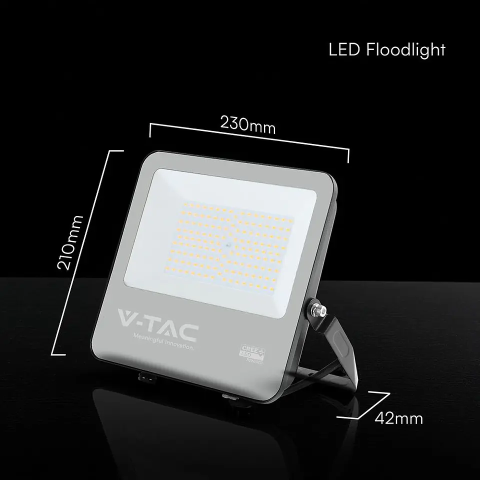 Proyector LED chip CREE 100W 135lm/W cuerpo negro V-TAC 2
