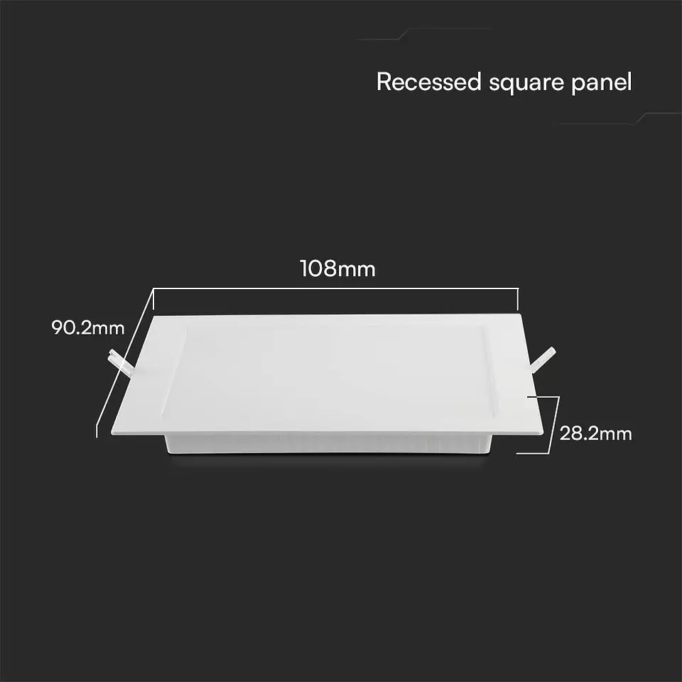 Downlight de encastrar quadrado 3W 6500K V-TAC 2