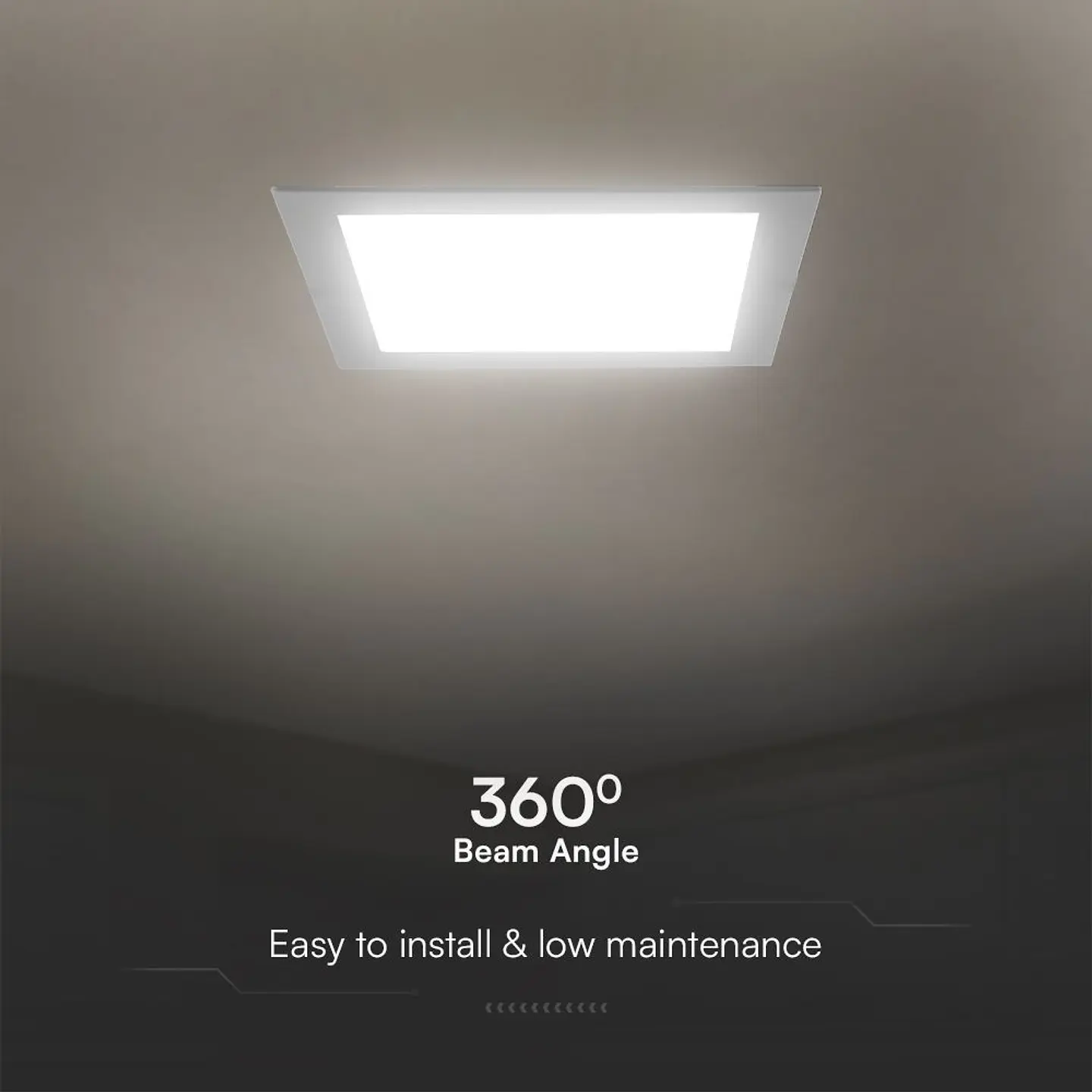 Downlight de encastrar quadrado 3W 6500K V-TAC 3