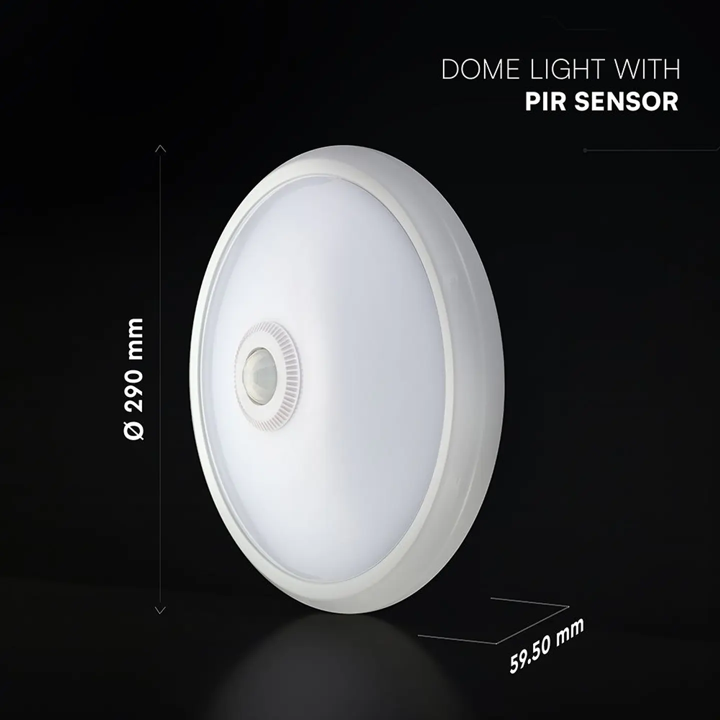 Plafón LED con chip CREE y sensor PIR 12 W 4000 K V-TAC 6