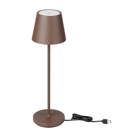 LED table lamp rechargeable 1.5W 3000K IP54 brown V-TAC 