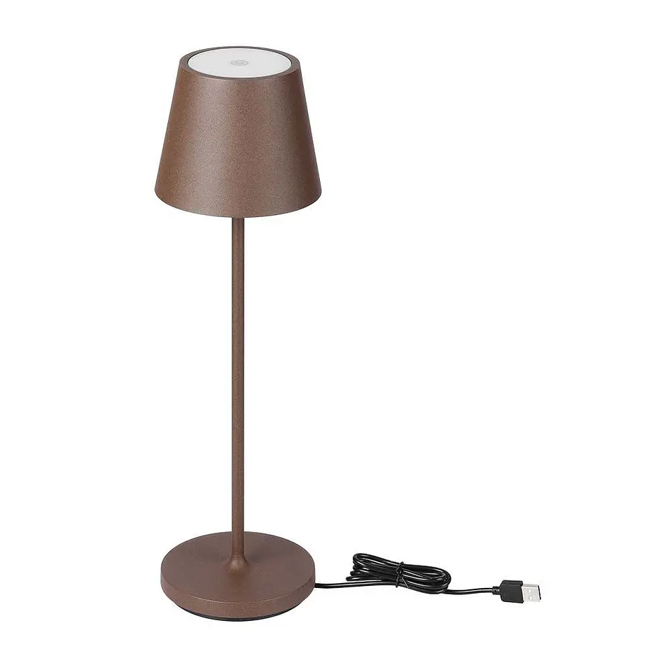 LED table lamp rechargeable 1.5W 3000K IP54 brown V-TAC  1