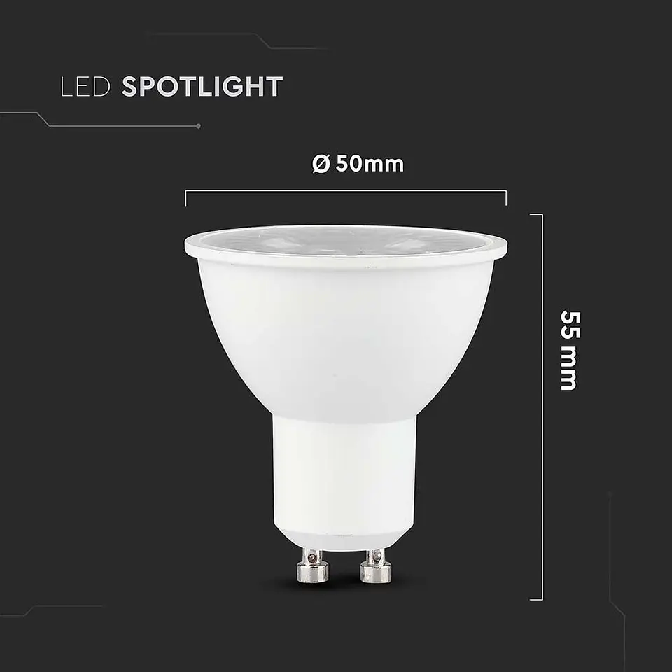 Bombilla LED chip CREE 110D 7,5W 3000K GU10 V-TAC 3