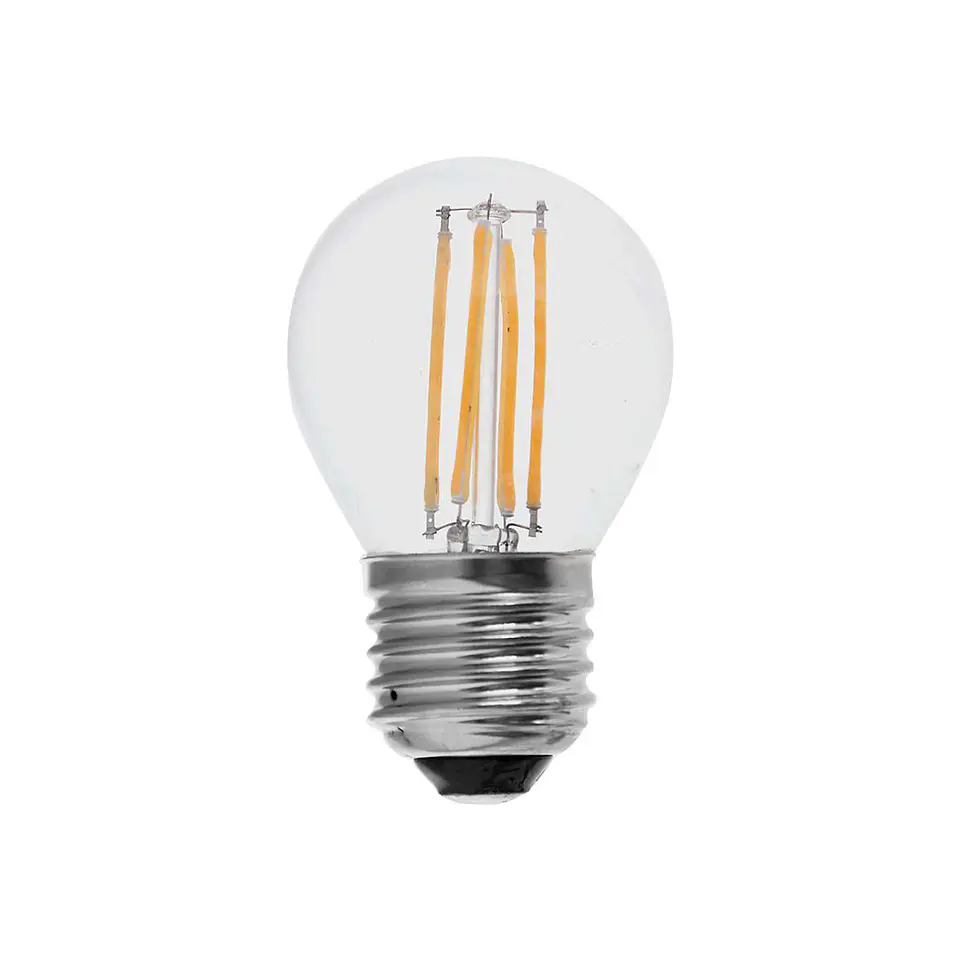 Lâmpada LED de filamento 6W P45 4000K CL E27 V-TAC 1