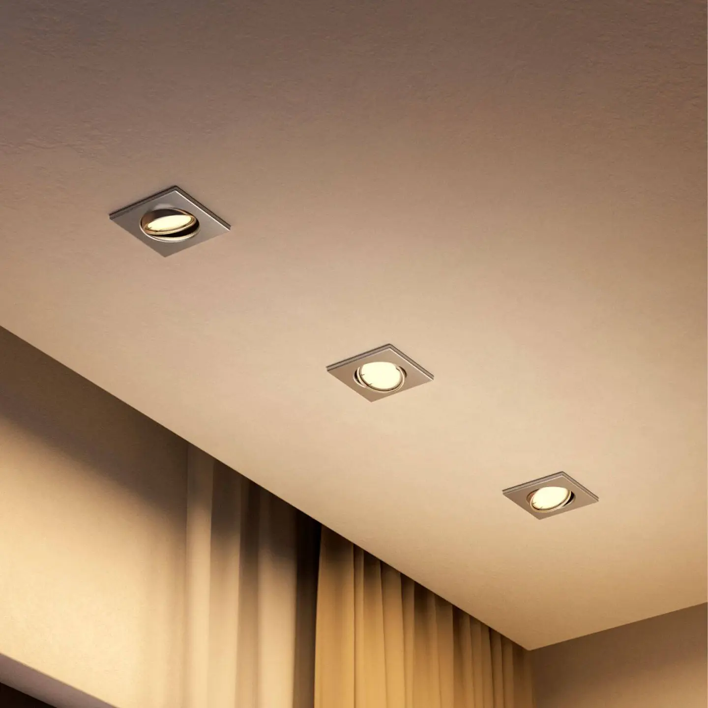 Square Recessed Trim Peridot GU10 Nickel Philips 5