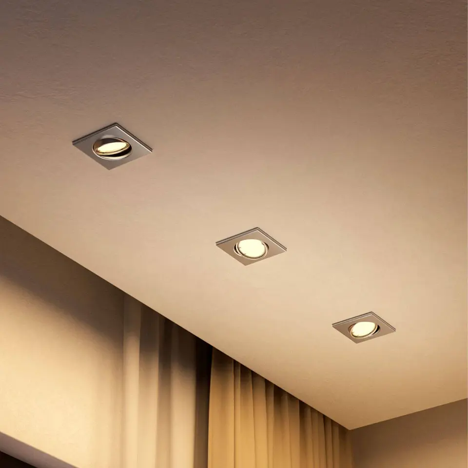 Square Recessed Trim Peridot GU10 Nickel Philips 5