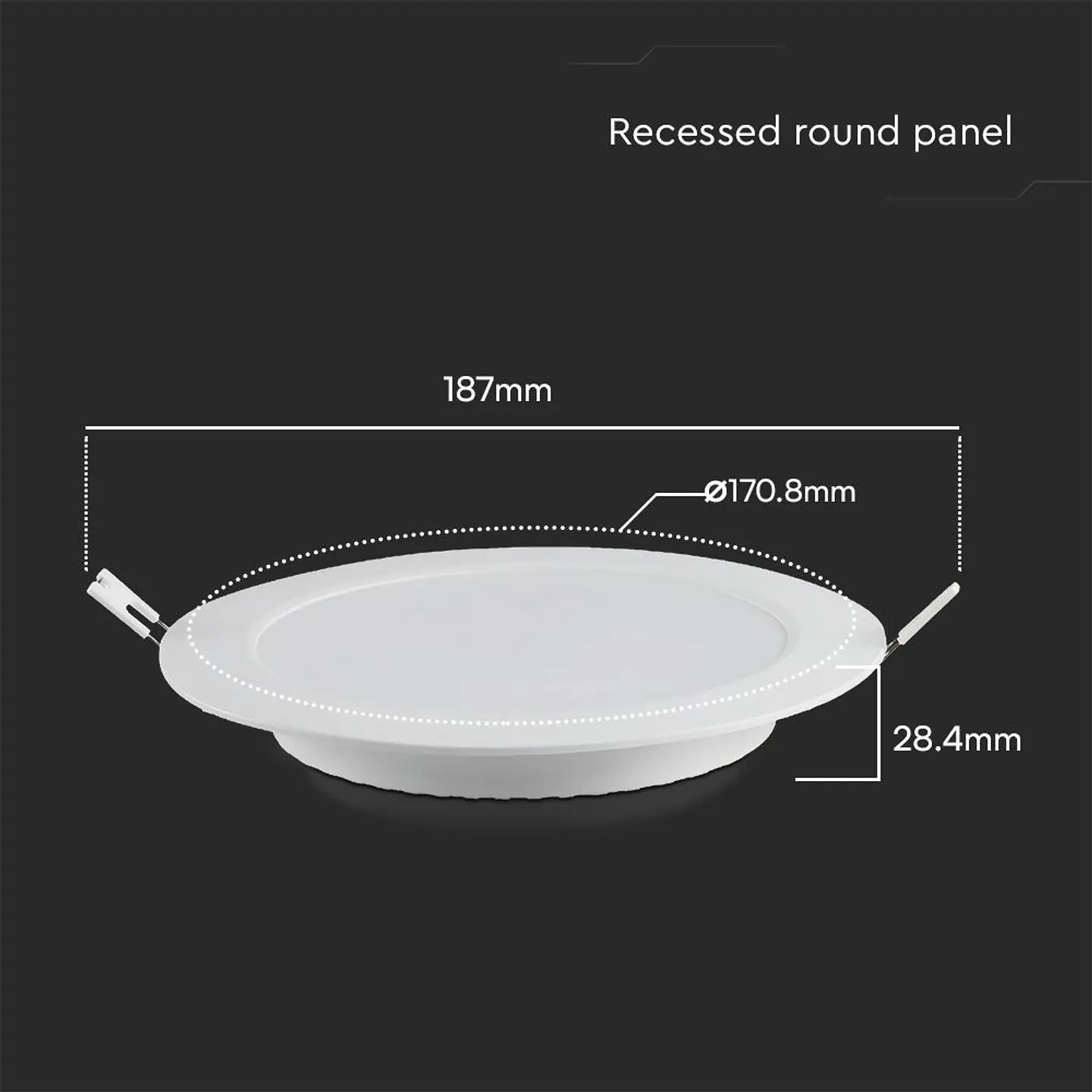 Round Recessed Downlight 12W 3000K Samsung chip V-TAC 2