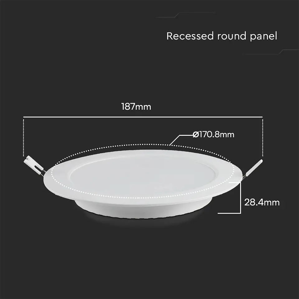 Round Recessed Downlight 12W 3000K Samsung chip V-TAC 2