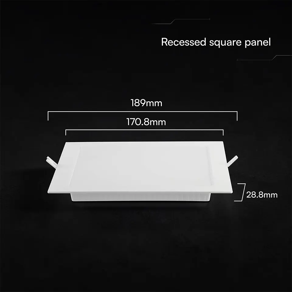 Downlight de encastrar quadrado 12W 3CCT chip CREE V-TAC 2