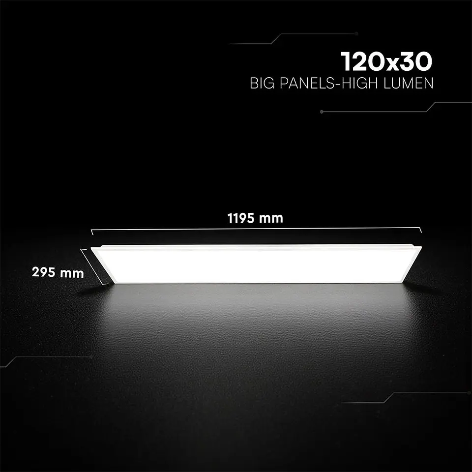 Painel LED chip CREE 40W 4000K 120LM/W 1200X300mm V-TAC 2