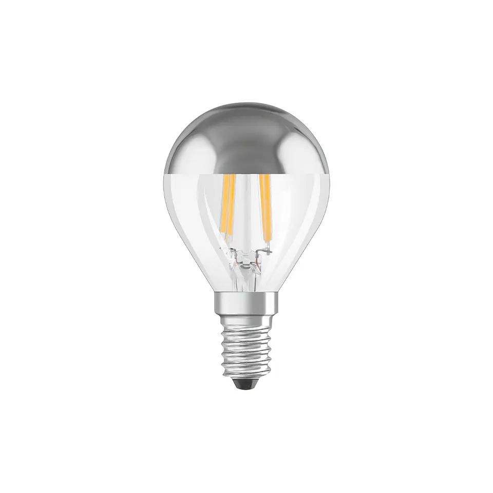 LED Star Classic P 31 filament mirror 4W 827 silver E14 Ledvance 2